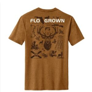 FloGrown Hunting Icons Brown T-Shirt